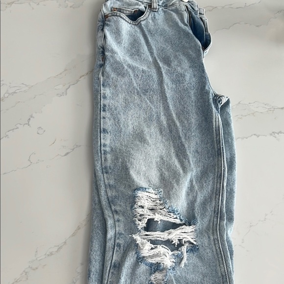 Pacific Sunwear Blue Boyfriend Jeans with Distressed Look - Picture 8 of 9